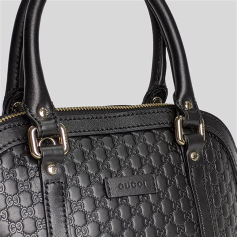 gucci 449654bmj1g|new Gucci GG Black Leather Dome Handbag Shoulder Bag 449654.